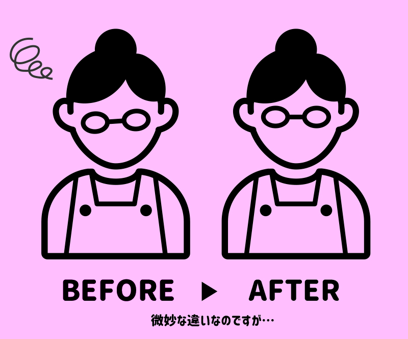 フィッティング前後