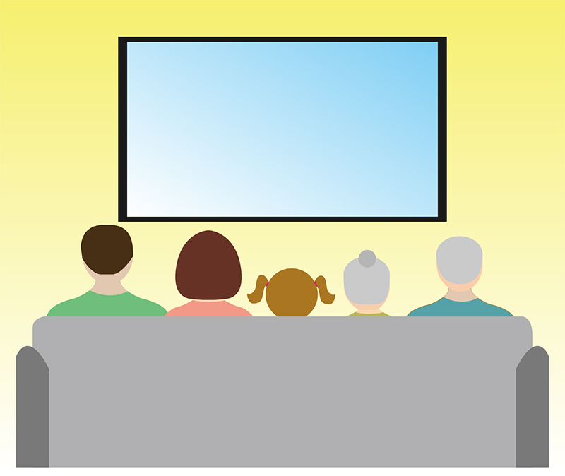 家族でTV