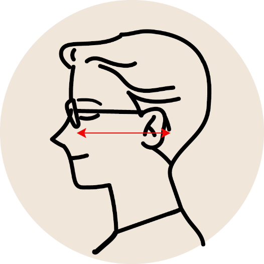 テンプルの長さを合わせる